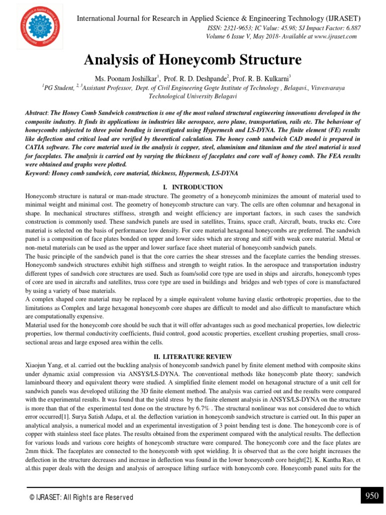 Analysis of Honeycomb Structure | PDF | Applied And Interdisciplinary ...