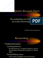 Writing A Quality Research Paper