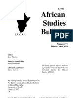 Africa Studies Bulletin No71 Winter 0910