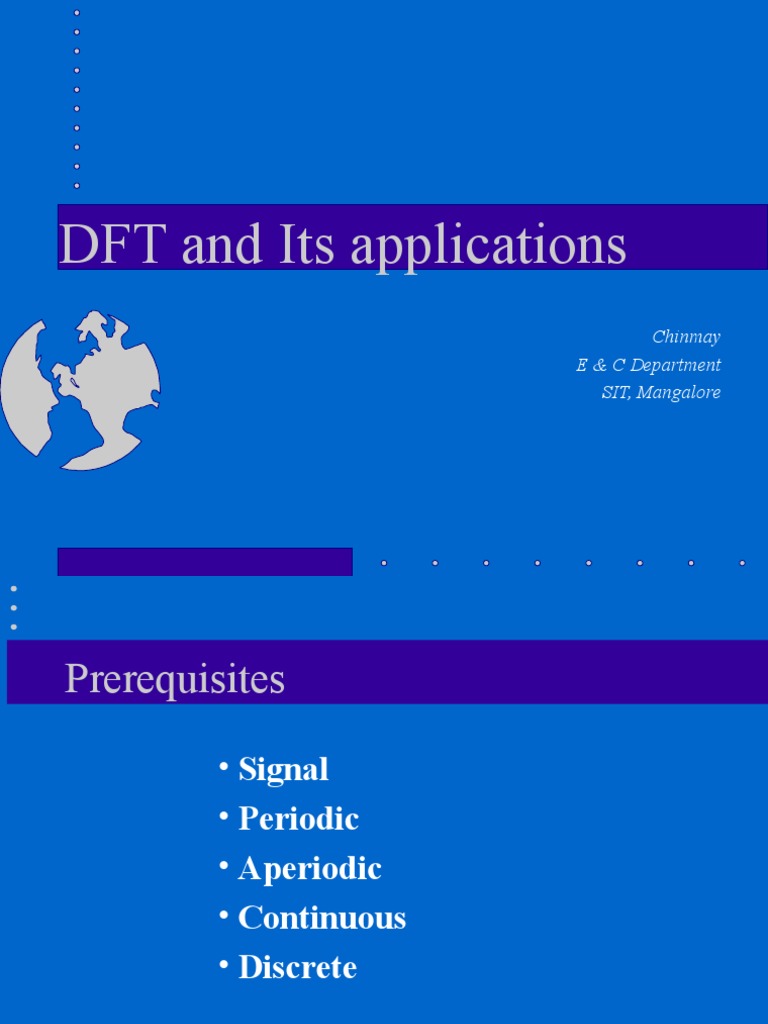Applications of Discrete Fourier Transform | PDF