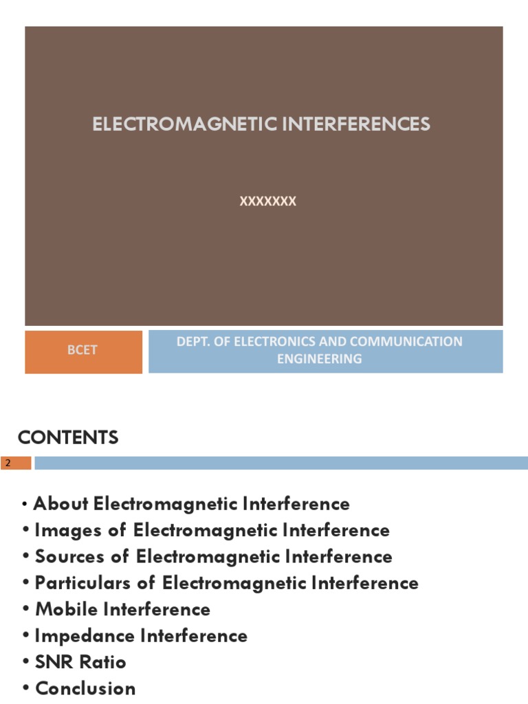 Electromagnetic Interference | PDF | Electromagnetic Interference ...
