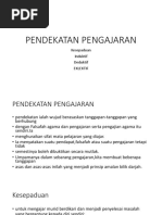 Pendekatan Pengajaran