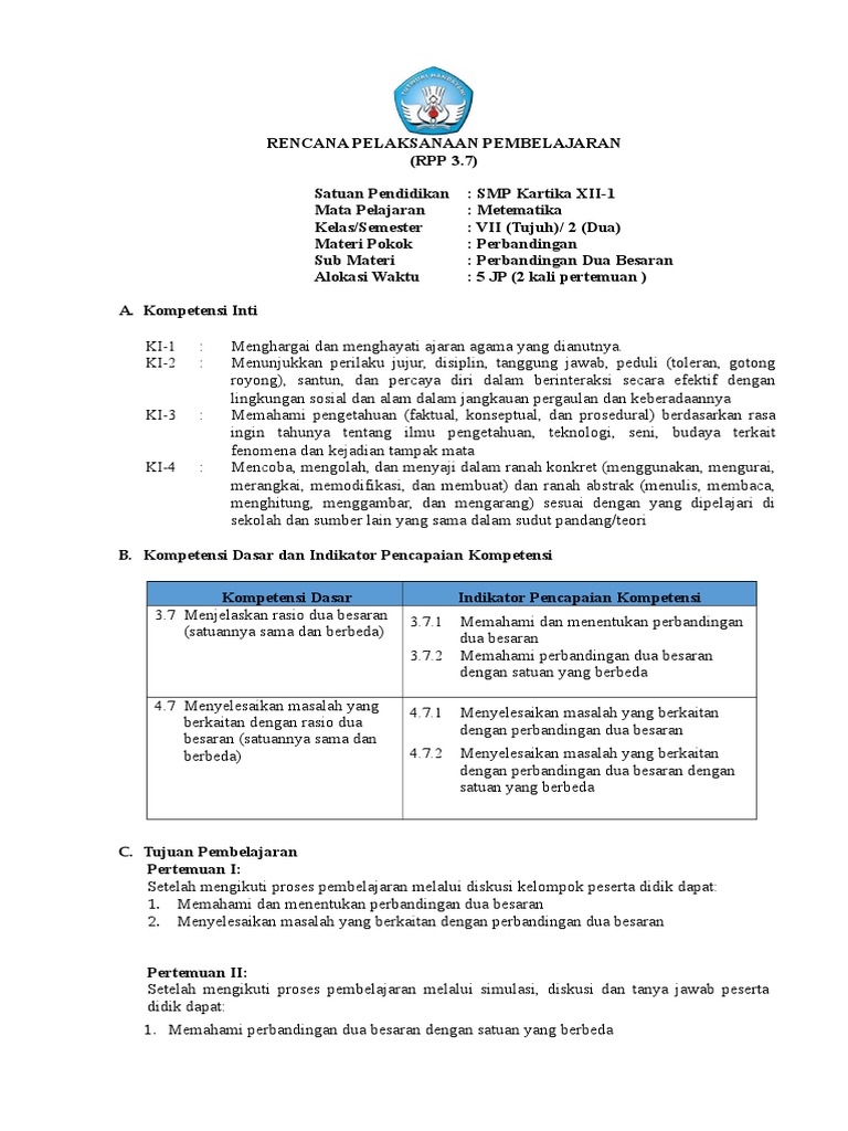 Perbandingan Dua Besaran