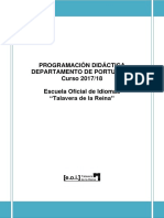 Programacion Didactica Departamento de Portugues Curso 2017-2018