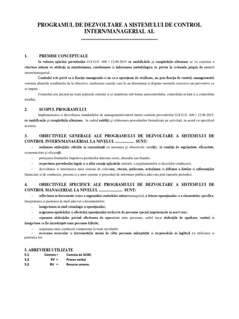 Programul Dezvoltare Scim PDF