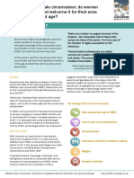 Medical Male Circumcision: Do Women in Swaziland Welcome It For Their Sons and at What Age?