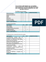 Lista de Chequeo de Las Normas Nacionales de Calidad