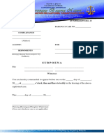 KP Form #13 (Subpoena Letter)