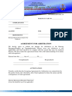 KP Form #14 (Agreement for Arbitration)