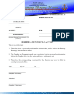 KP Form #21 (Certification to File Action From Pangkat Secretary)
