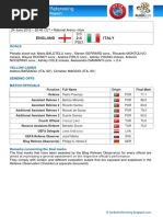 World of Football Refereeing: England 2:4 Italy