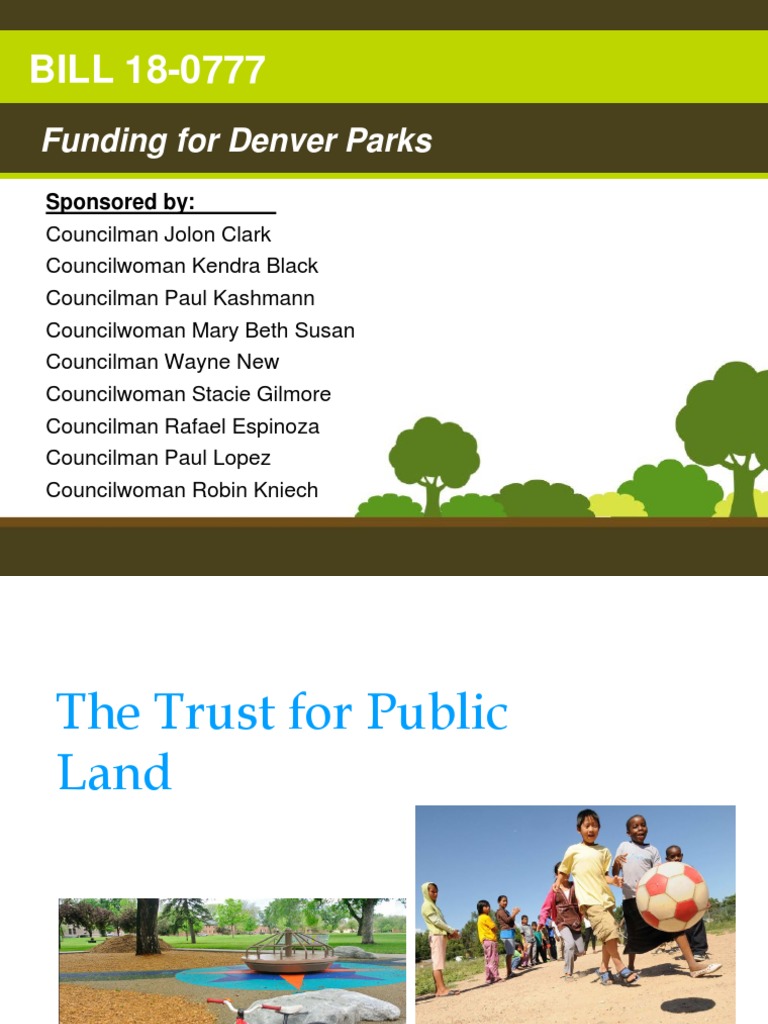 Denver City Council Member Jolon Clark Denver Parks Sales Tax