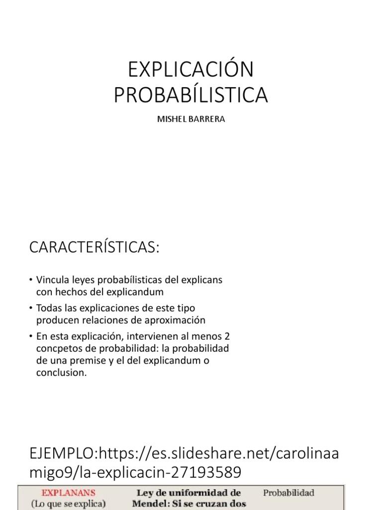 Explicación Probabílistica en El Siguiente Siglo 2025 PDF