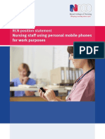 Nursing Staff Using Personal Mobile Phones For Work Purposes