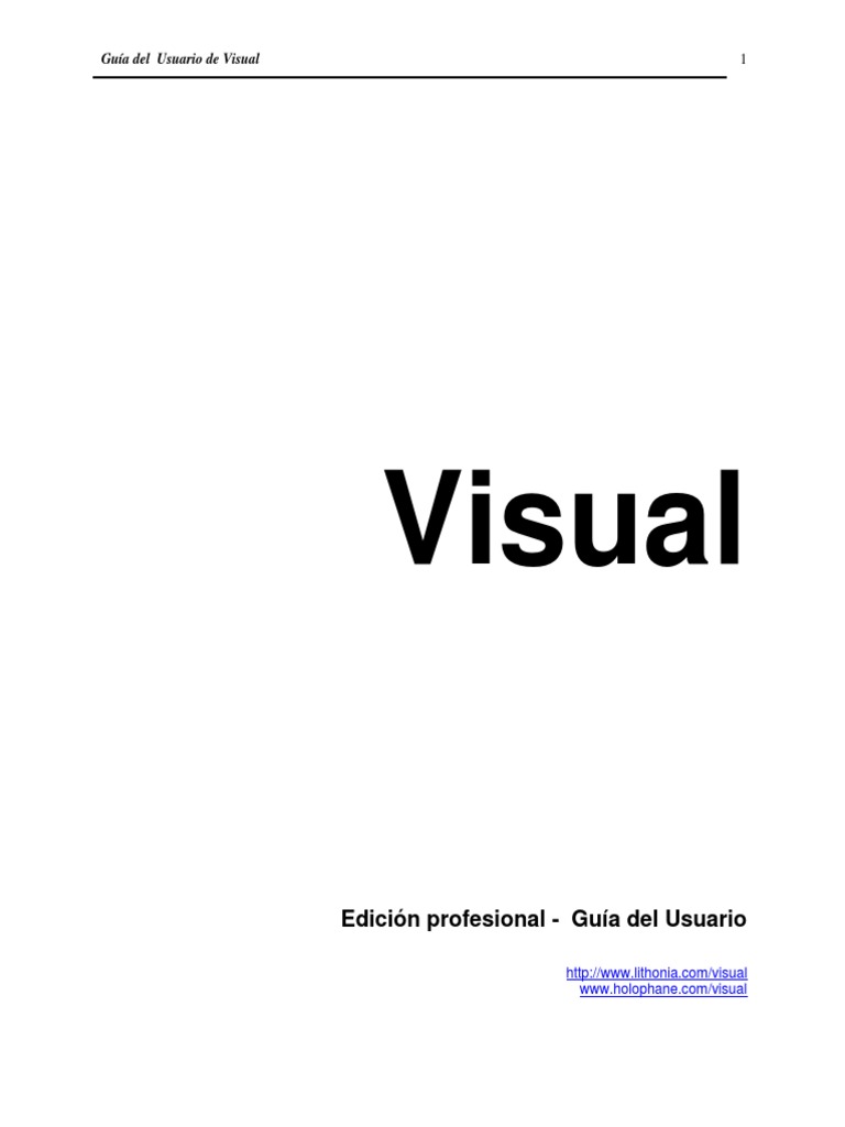 Manual Visual Lighting 2.6 PDF Point and Click Ventana (informática)
