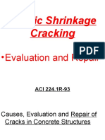 Plastic Shrinkage Cracking: - Evaluation and Repair