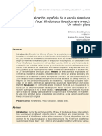 FFMQ - Validación Española de Escala Abreviada PDF