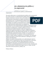 Diferencia Entre Administración Pública y Administración Empresarial