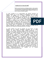 Análisis de La Crisis Del 2007