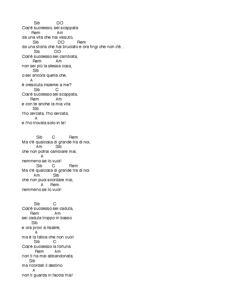 Qualcosa Di Grande Accordi