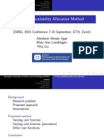 A New Availability Allocation Method-ESREL Presentation