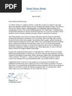 Sen. Mike Lee's letter supporting the Falun Gong