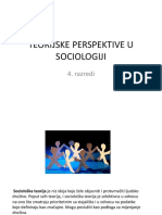 Teorijske Perspektive U Sociologiji