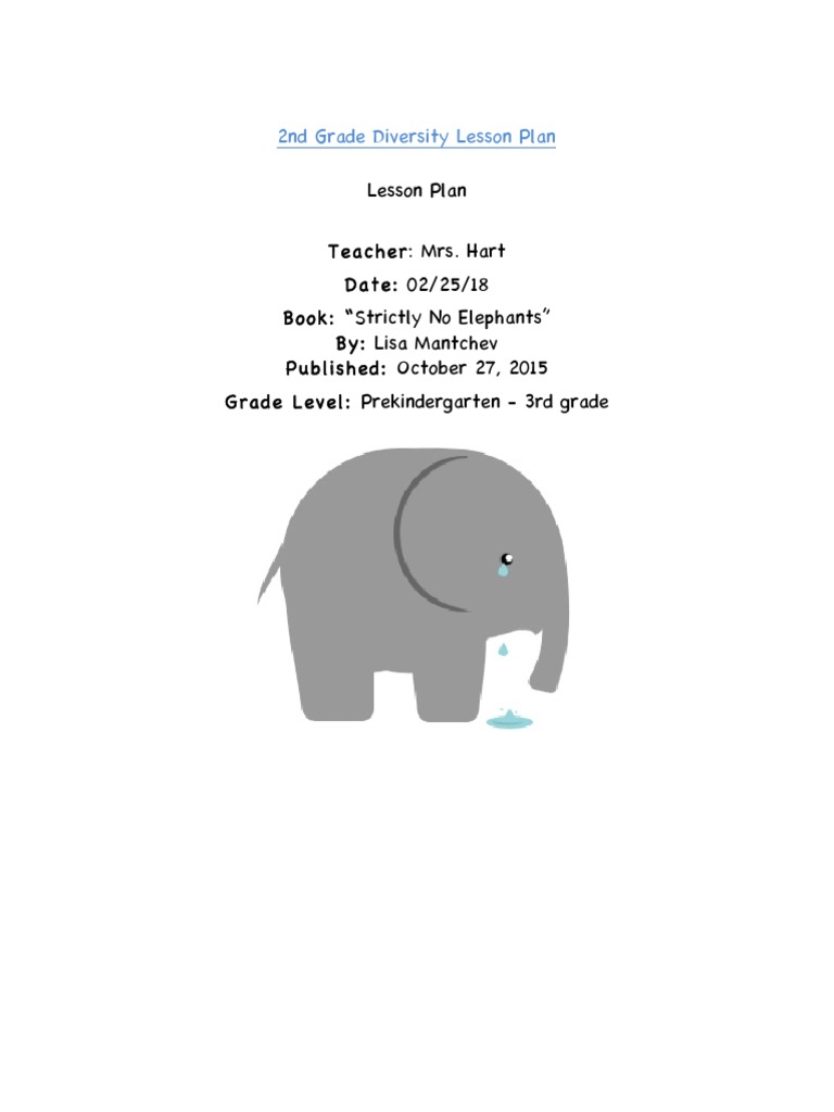 edu 280 2nd grade diversity lesson plan | Lesson Plan | Teachers