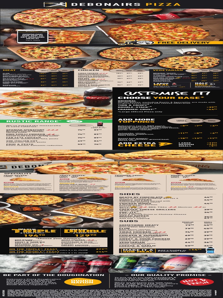 debonairs pizza menu and prices