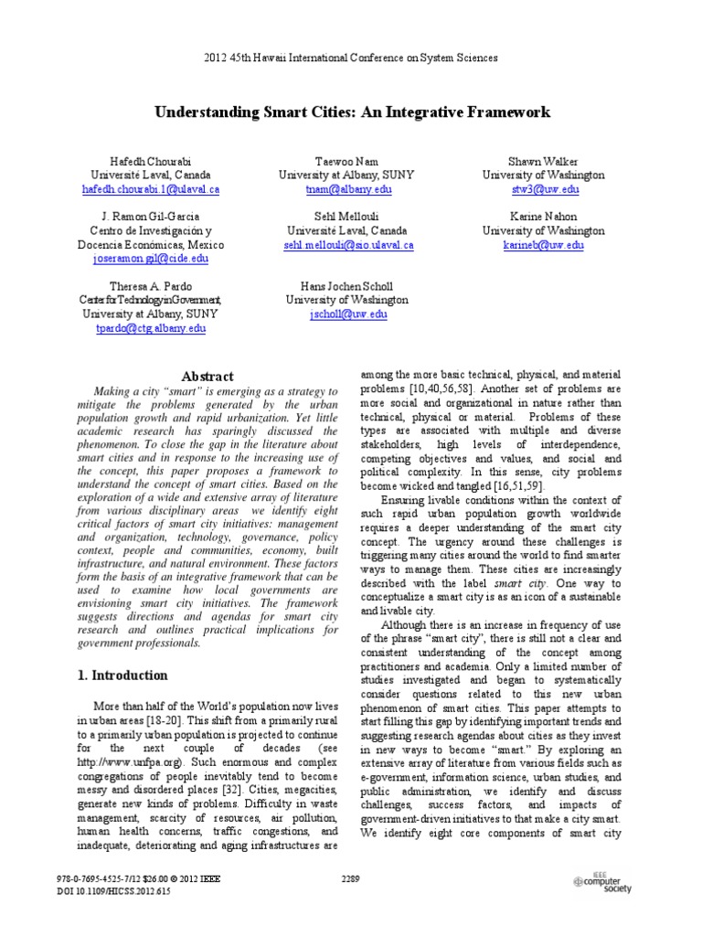 Understanding Smart Cities PDF | PDF