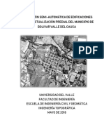 Extracción Semi-Automática de Edificaciones para La Actualización Predial Del Municipio de Versalles Valle Del Cauca