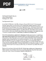 EPA Inspector General Letter On Scott Pruitt's Legal Defense Fund