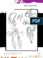 Girlie Glam Face 1: Trace, Doodle, Embellish and Use This Download As A Guide For Your Own Girlie Glam Faces