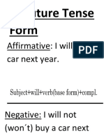 Future Tense: Affirmative: I Will Buy A Car Next Year