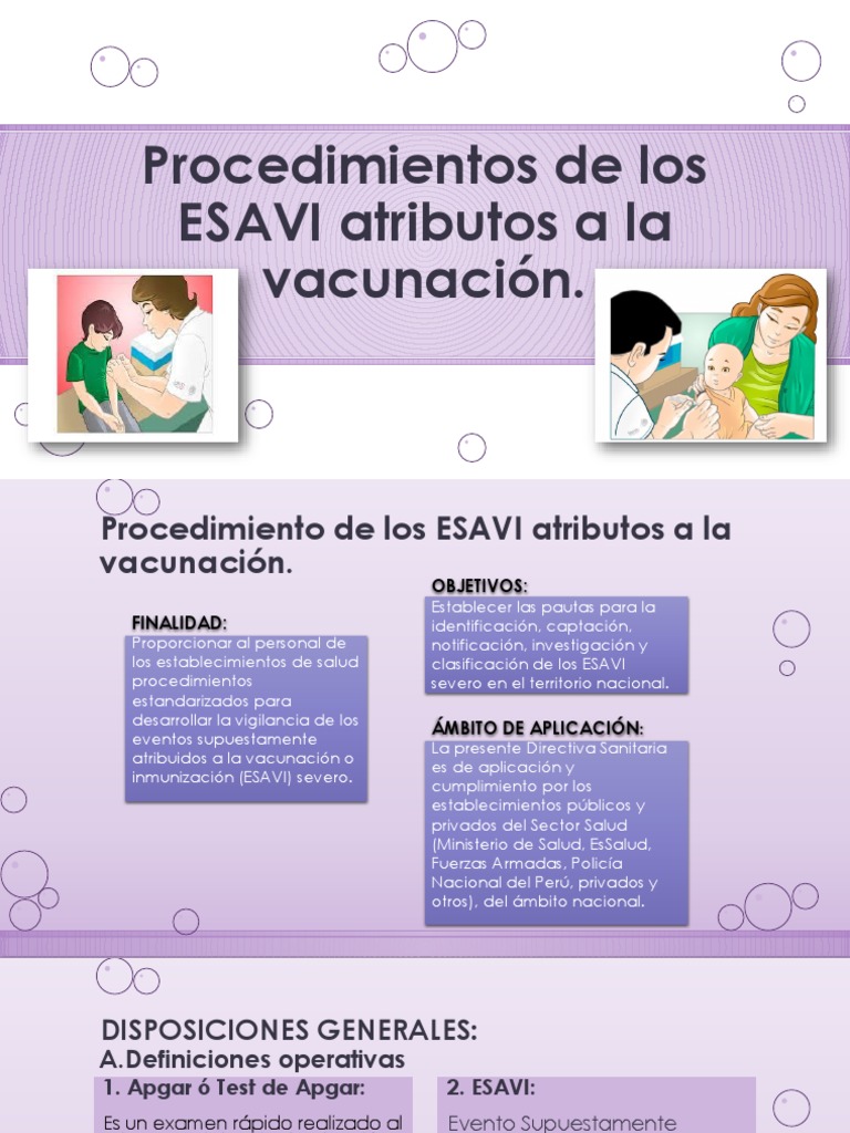 Procedimientos para ESAVI en Vacunación | PDF | Sistema inmune ...
