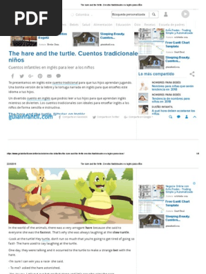 The Hare And The Turtle Cuentos Tradicionales En Ingles Para Ninos