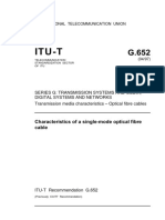 #Haracteristics of A Single Mode Optical Fibre Cable: International Telecommunication Union