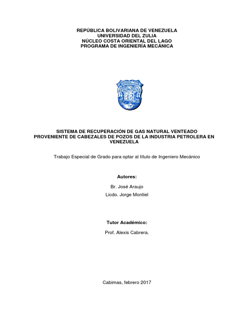 Recuperación de Gas Natural en Venezuela | PDF | Petróleo | Bomba