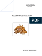 RECETARIO de PANADERIA