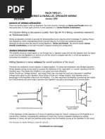 Tech Tips 1 - Speaker Wiring