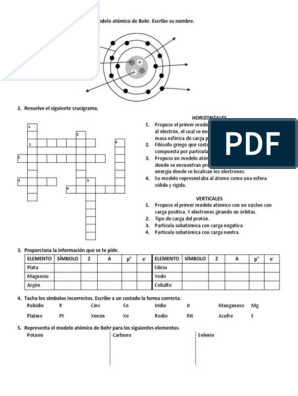 Ejecicios Modelo Atomico | PDF | Átomos | Núcleo atómico