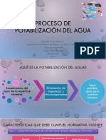 Proceso de potabilización del agua