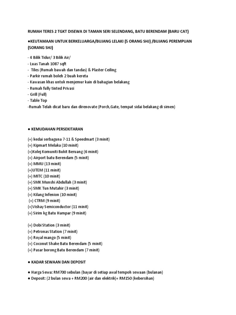 Contoh Iklan Rumah | PDF