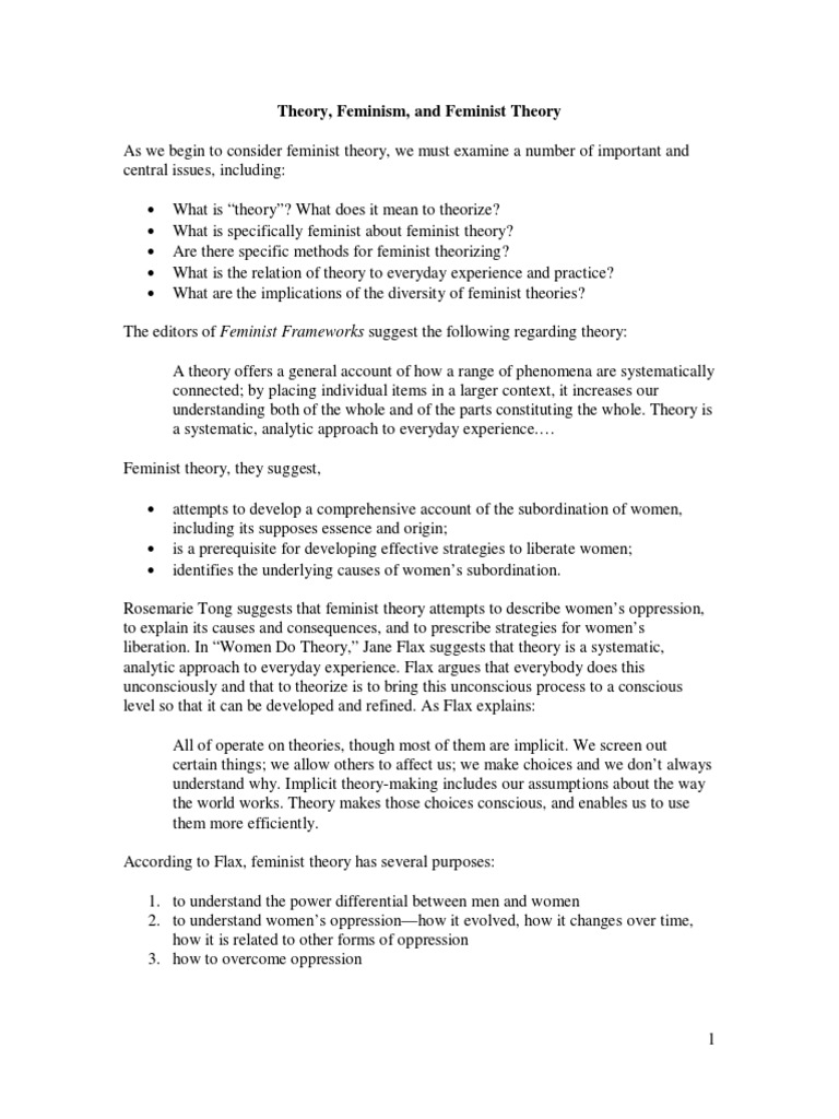 Understanding Feminist Theory Concepts | PDF | Feminism | Gender Studies
