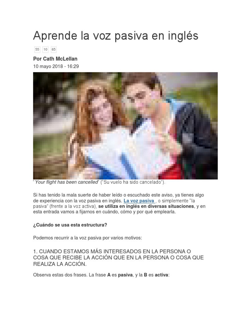 Uso de la voz pasiva en inglés | PDF | Proposición | Verbo