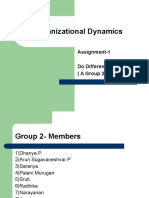 Organizational Dynamics: Assignment-1 Do Differently . (A Group 2 Presentation)