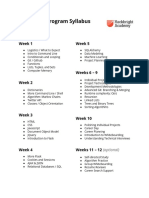 Fellowship Program Syllabus: Week 1 Week 5