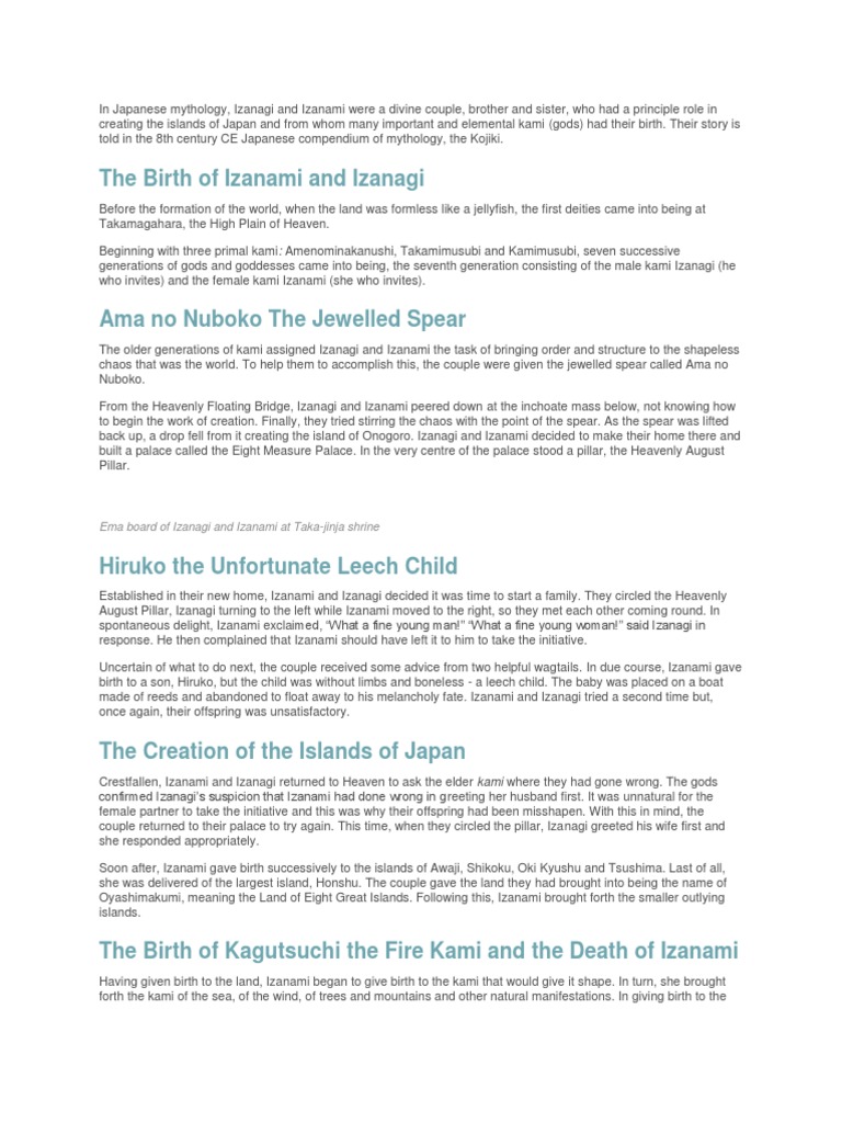 In Japanese Mythology Pdf Deities Polytheism