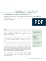 Effects of Decreasing Sugar-Sweetened Beverage Consumption On Body Weight in Adolescents: A Randomized, Controlled Pilot Study