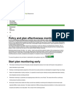 Plan monitoring guidance